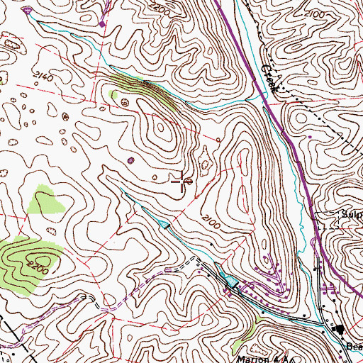 Topographic Map of White Oak Stand Airport, VA
