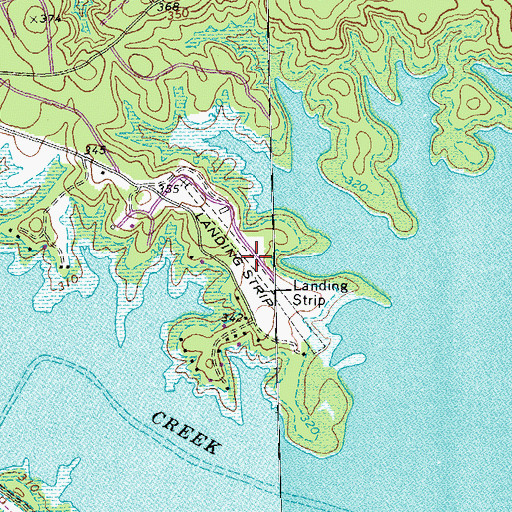 Topographic Map of Merifield Airport, VA