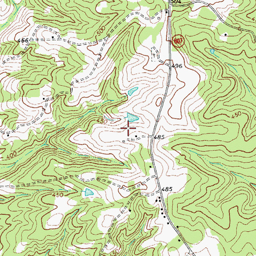 Topographic Map of Alpha Hotel Airport, VA