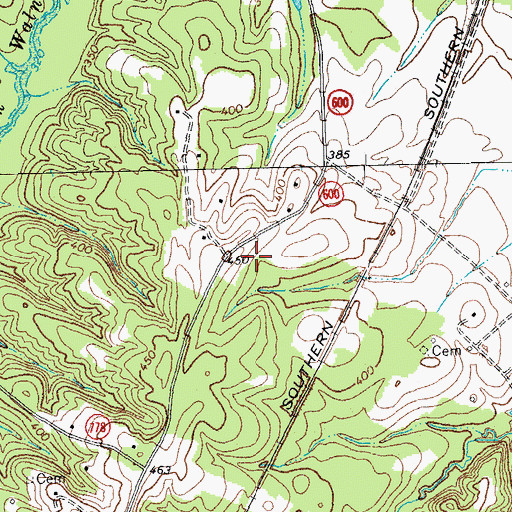 Topographic Map of Clover Project Landing Zone Heliport, VA