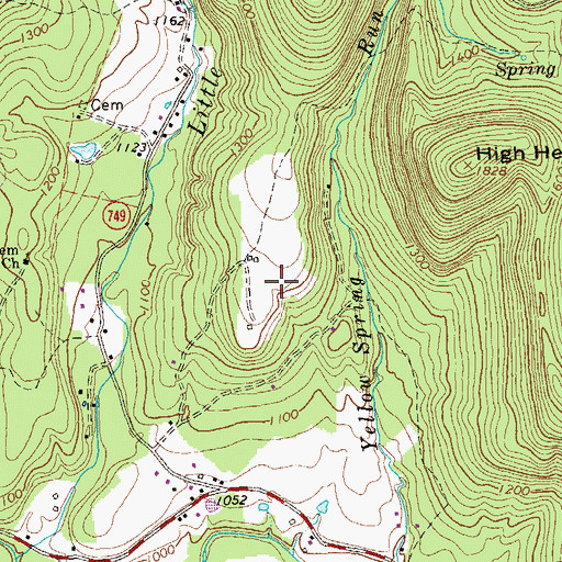 Topographic Map of Ayers Airport, VA