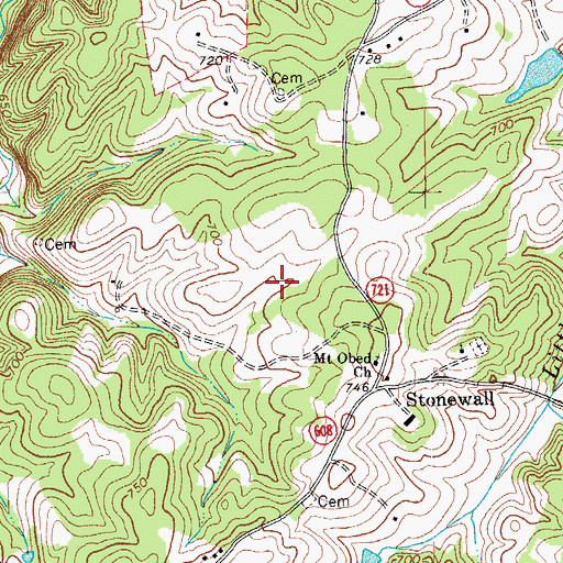 Topographic Map of Skovhus Airport, VA