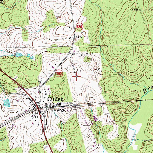 Topographic Map of Layne Farm Airstrip, VA