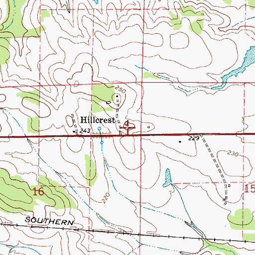 Topographic Map of Wares Grove (historical), AL