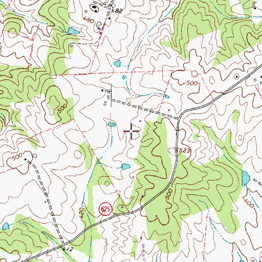 Topographic Map of Berryvale Airport, VA