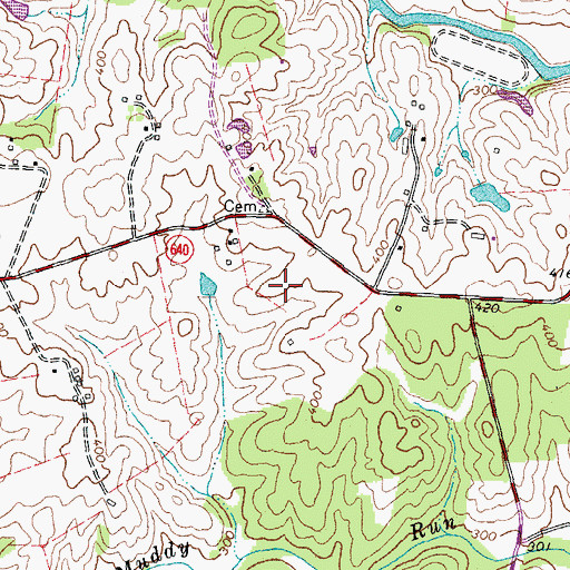 Topographic Map of Homeland Airport (historical), VA