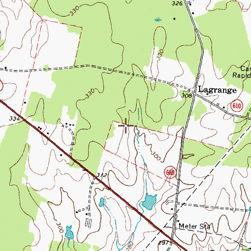 Topographic Map of The Greenhouse Airport, VA