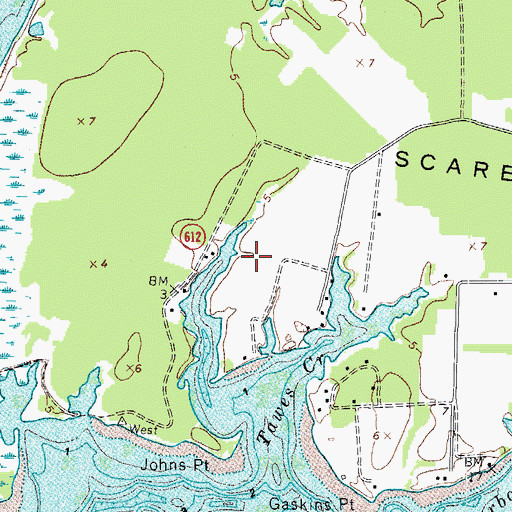 Topographic Map of Chance Airport (historical), VA