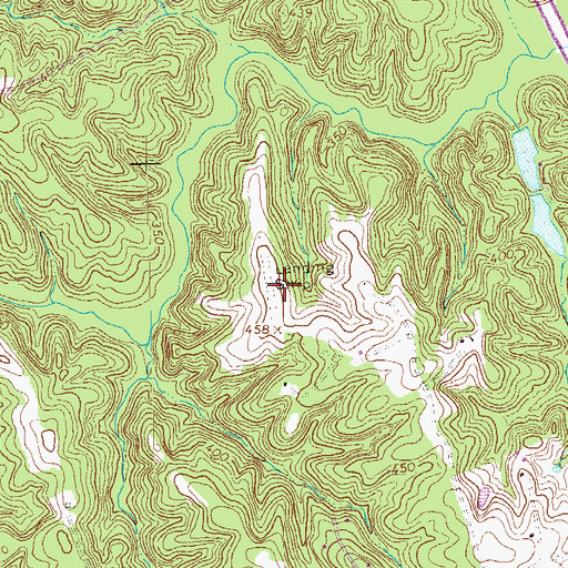 Topographic Map of Big Buffalo Airstrip, VA