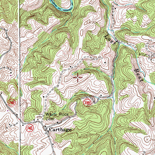 Topographic Map of Alum Ridge Airport, VA
