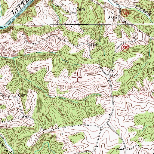 Topographic Map of Deer Run Airport, VA