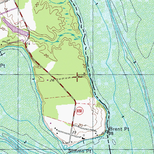 Topographic Map of Chimney View Airport, VA