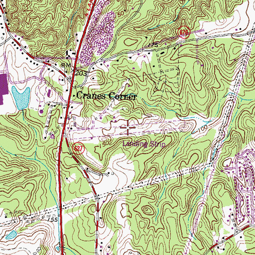 Topographic Map of Dogwood Airpark, VA
