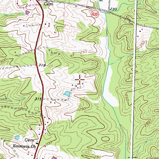Topographic Map of Rose Retreat Farm Airport, VA