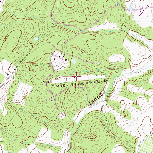 Topographic Map of Timber Ridge Airpark, VA