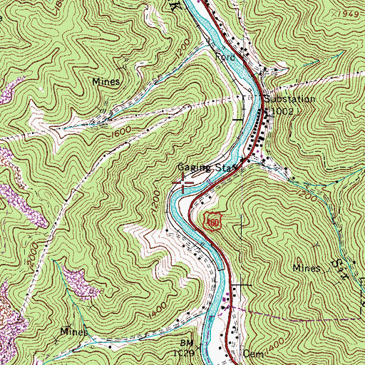 Topographic Map of United Coal Heliport, VA