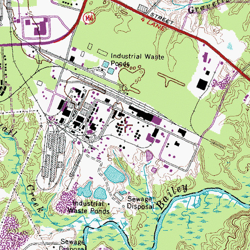Topographic Map of Aqualon Heliport, VA