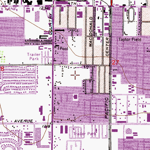 Topographic Map of Rotary Park, AZ