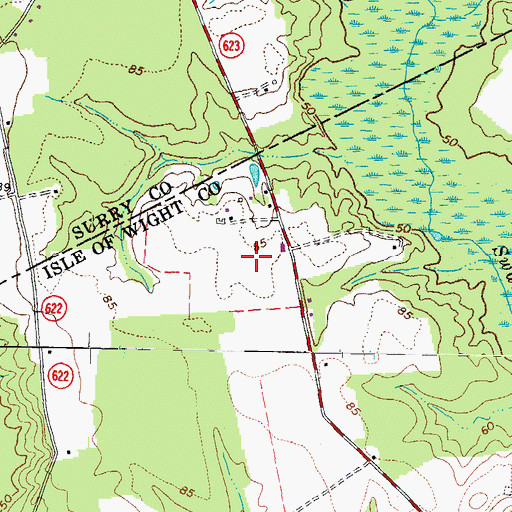 Topographic Map of Wells Airport, VA