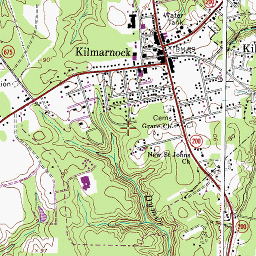 Topographic Map of Rappahannock General Hospital Heliport, VA