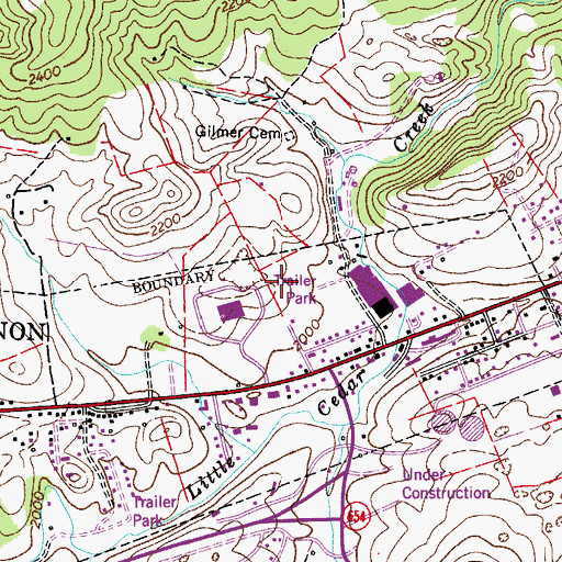 Topographic Map of Clinchfield Heliport, VA