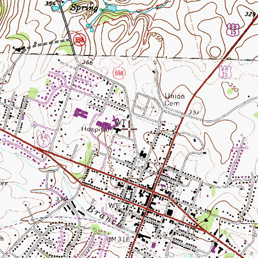 Topographic Map of Loudoun Hospital Center Heliport, VA