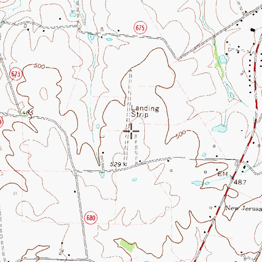 Topographic Map of Lovettsville Airport, VA