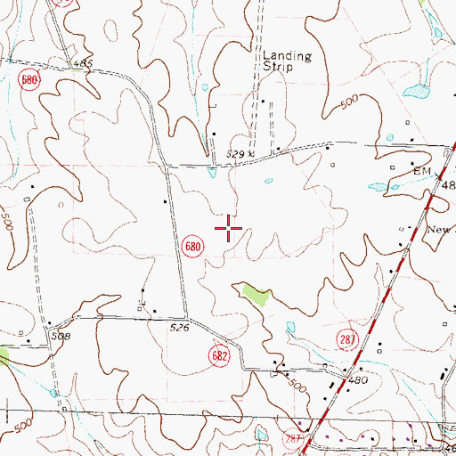 Topographic Map of The Grass Patch Airport, VA
