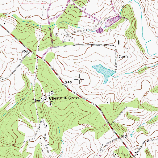 Topographic Map of Ivy Hill Airport (historical), VA