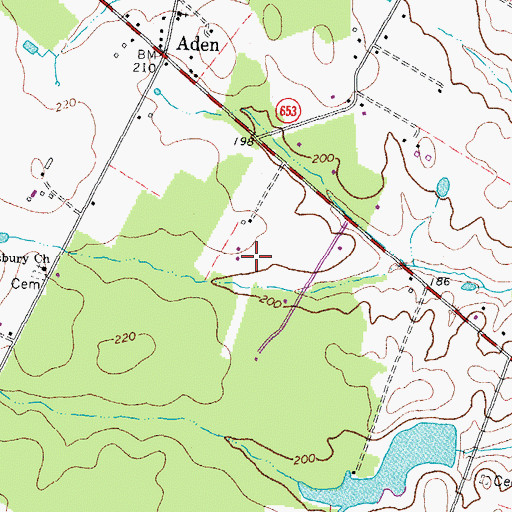 Topographic Map of Aden Field, VA