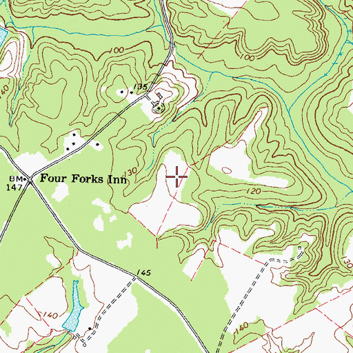 Topographic Map of Hunt Airport, VA