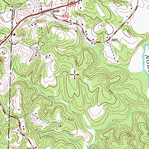 Topographic Map of Covington Airport, VA