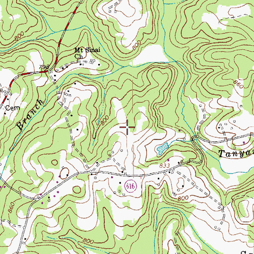 Topographic Map of Davis Field Airport (historical), VA