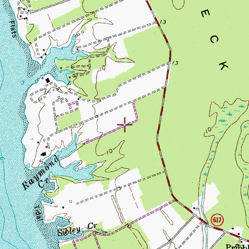 Topographic Map of Holly Point Airport, VA