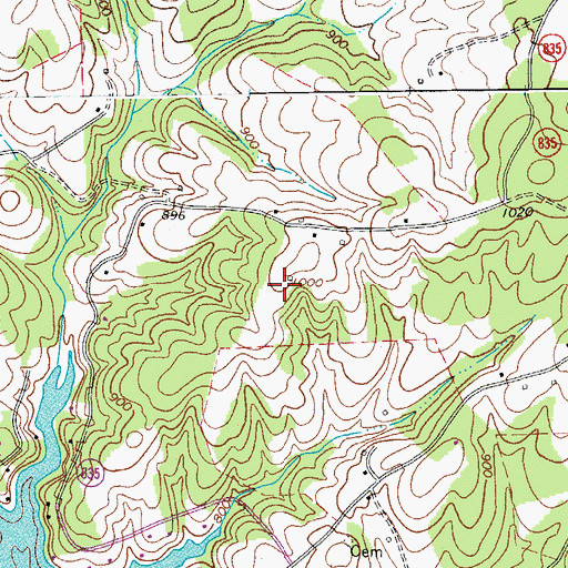 Topographic Map of Lakeview Aerodrome, VA
