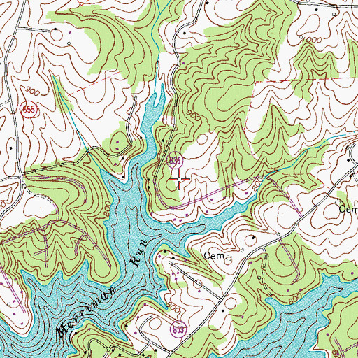 Topographic Map of Red Birds Airyard, VA
