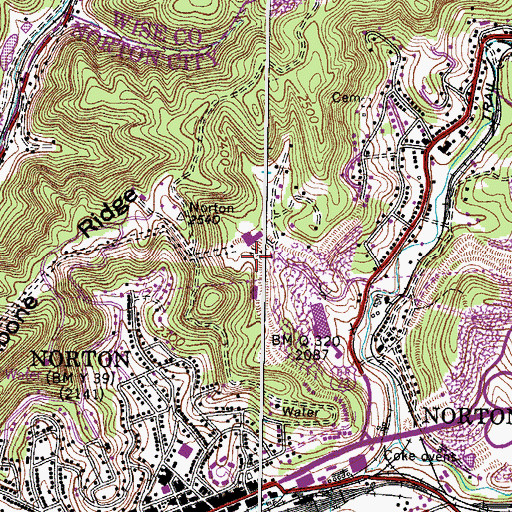 Topographic Map of Saint Marys Hospital Heliport, VA