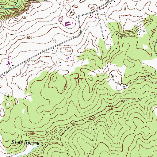 Topographic Map of Lee County Airport, VA