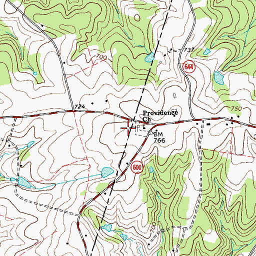 Topographic Map of Redhouse Airfield, VA