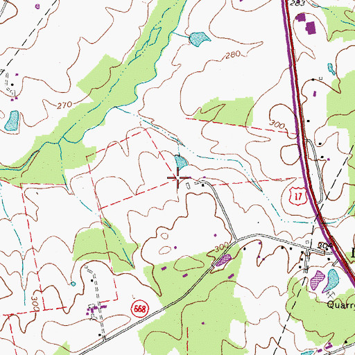Topographic Map of Rhynalds Ranch Airport, VA