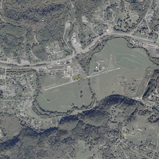 Aerial/Satellite Image of Richlands Municipal Airport (historical), VA