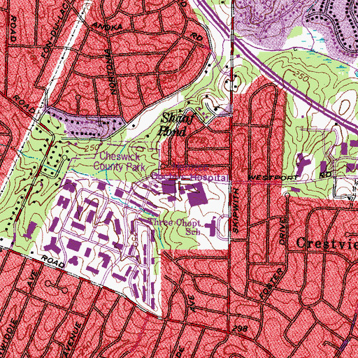 Topographic Map of HDH Heliport, VA