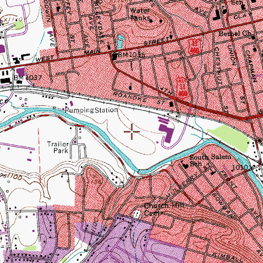 Topographic Map of Trussmark Airport, VA