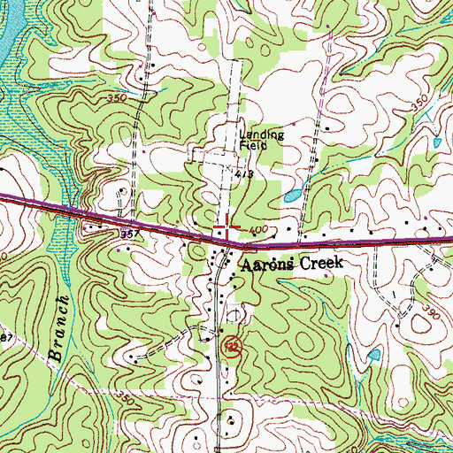 Topographic Map of Aaron Penston Field, VA