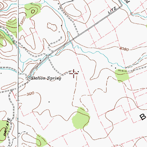 Topographic Map of Burkes Garden Airport, VA