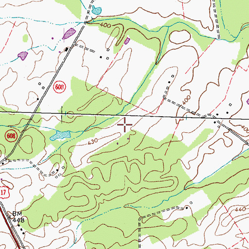 Topographic Map of Aviacres Airport, VA