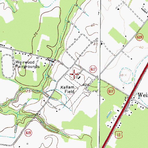 Topographic Map of Campbell Field, VA