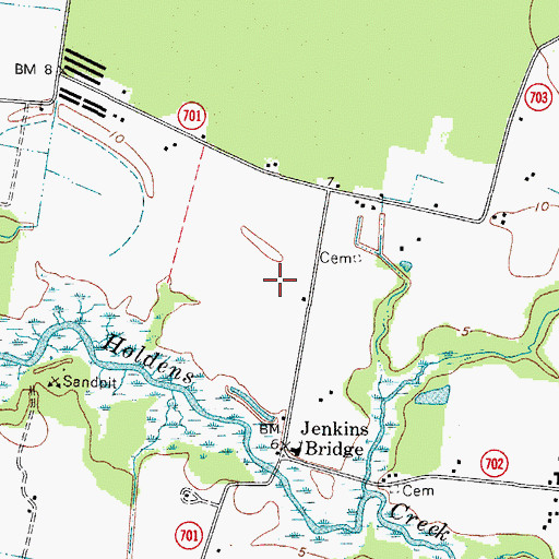 Topographic Map of High Hopes Airport, VA