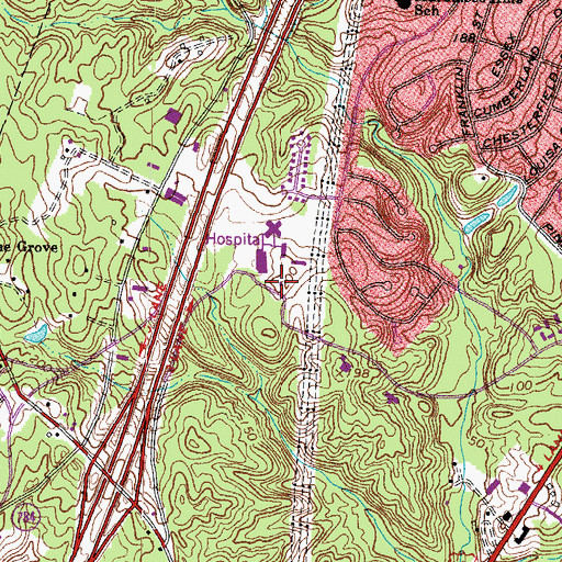 Topographic Map of Potomac Hospital Helistop, VA
