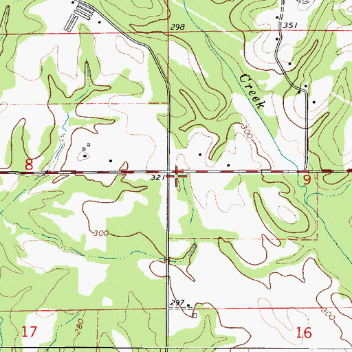 Topographic Map of Hopewell School (historical), AL
